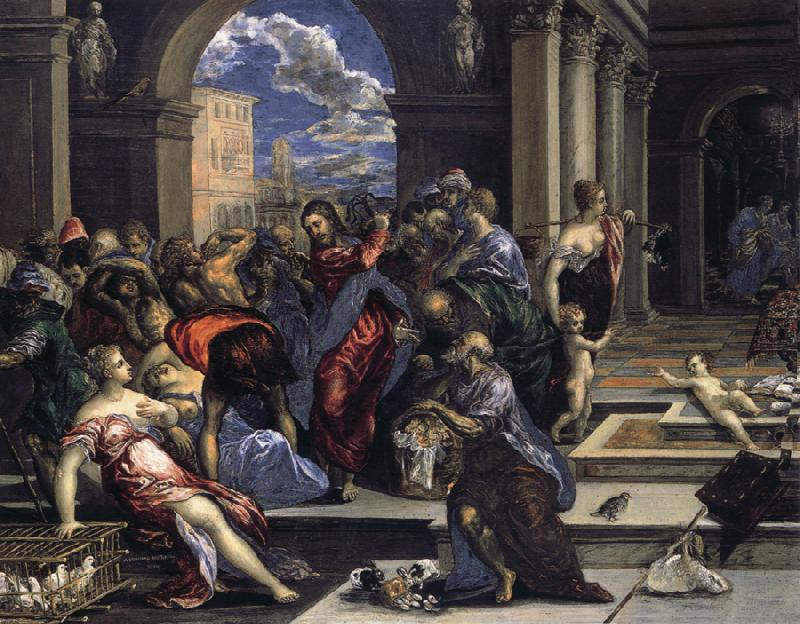 El Greco Purification of the Temple Sweden oil painting art